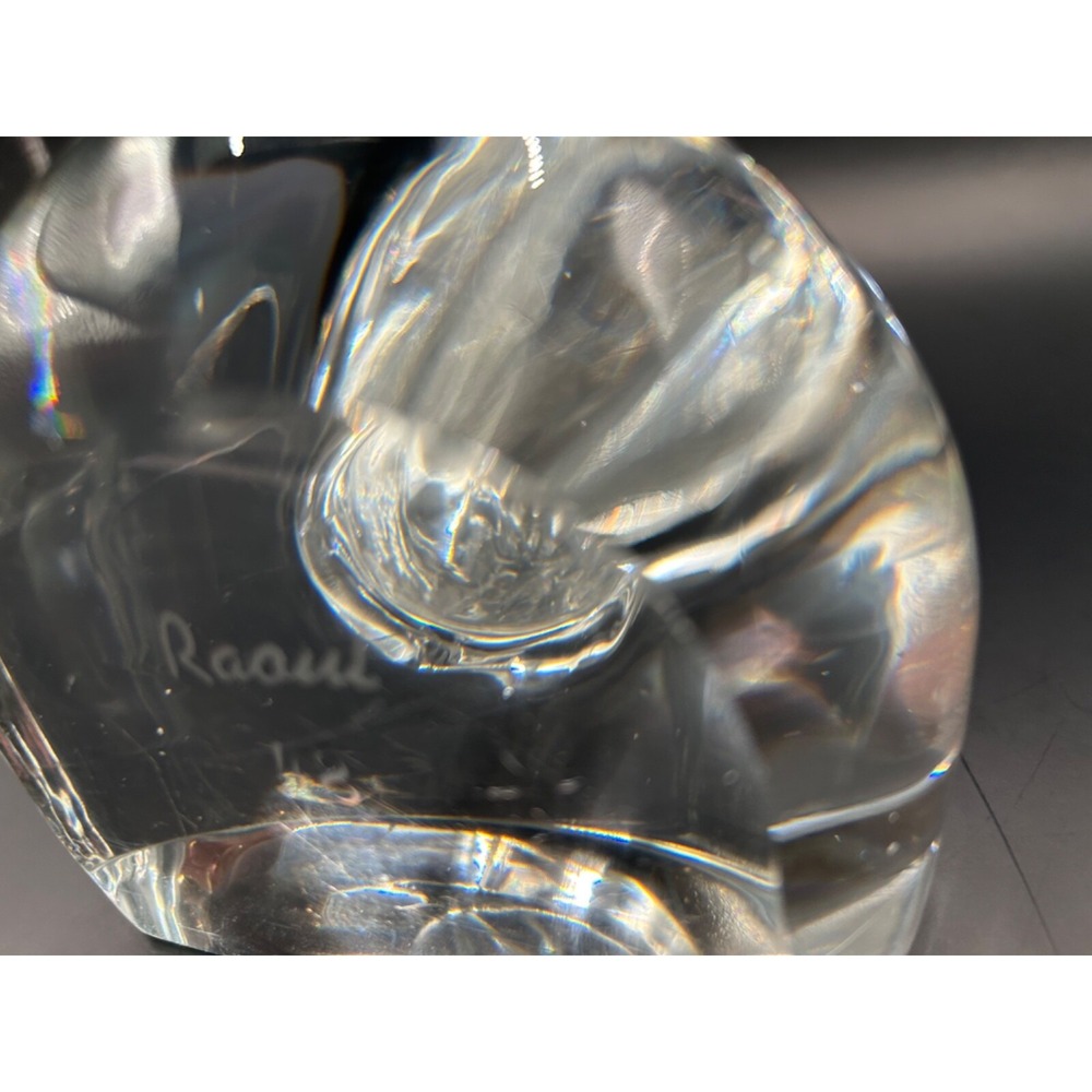 RARE Crystal duck bookend figurine high quality Dimpled Eyes 6.5 in tall - Picture 10 of 16